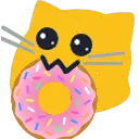 :blobcatdonutnom